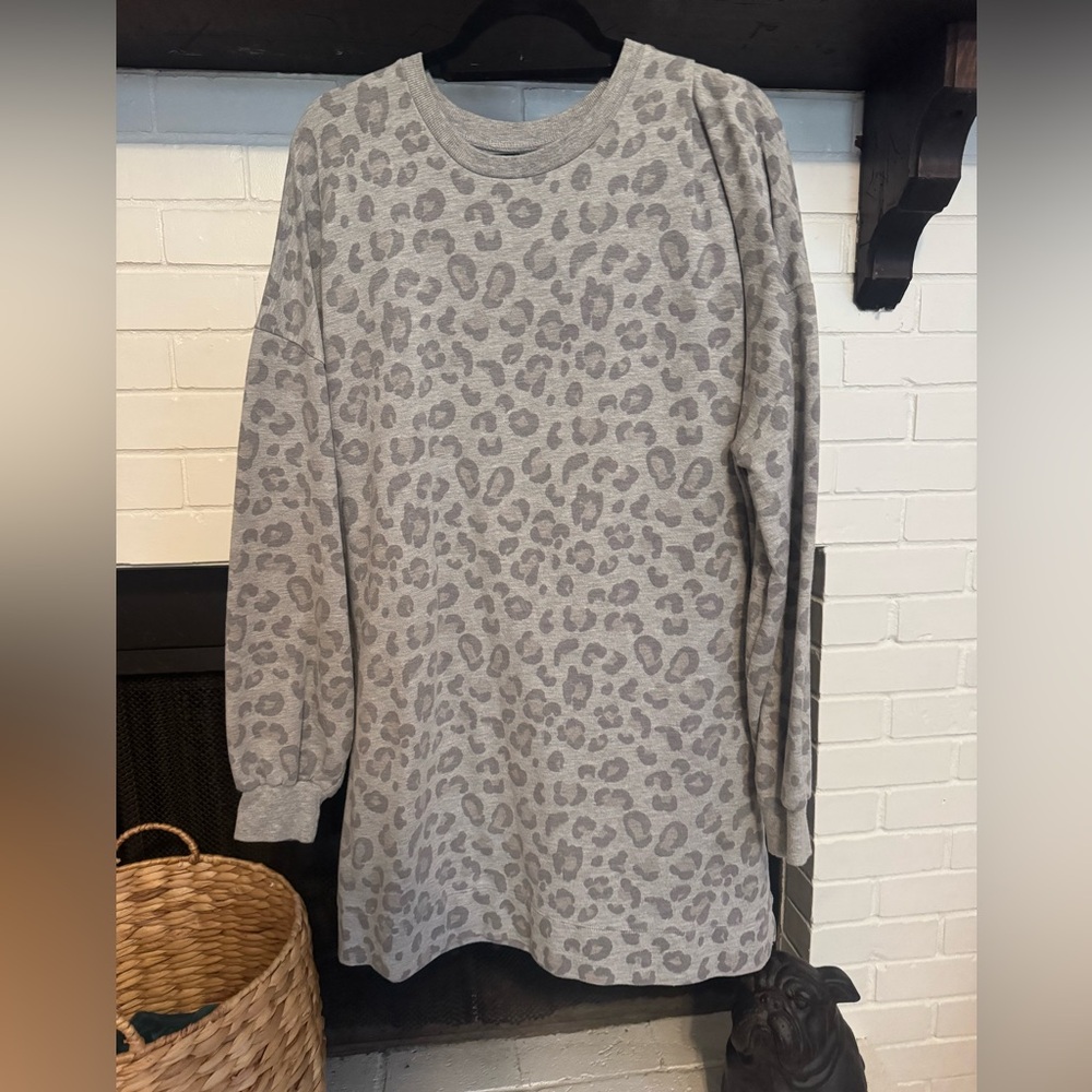 Mud Pie Olive Leopard Print Dress